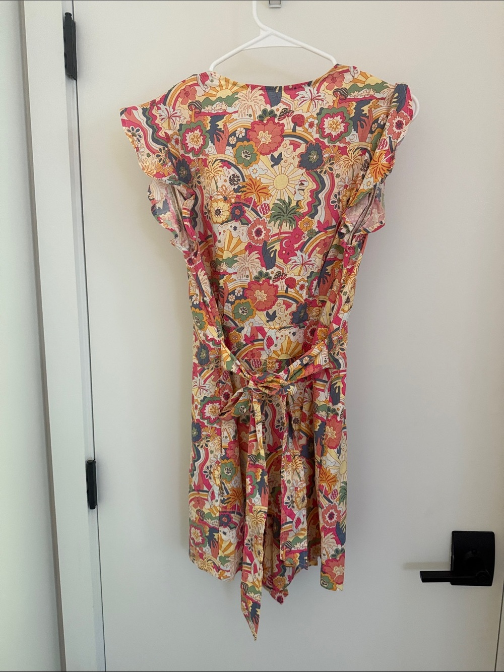 Marine Layer Pastel Floral Scoop-Neck Top — Pink, Yellow, Green, Blue - Picture 4 of 5